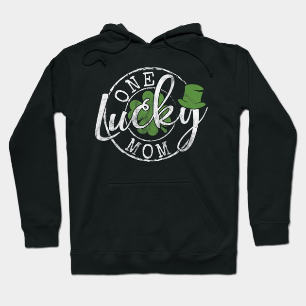 One Lucky Mom Funny Mother Irish Clovers Hoodie by cloutmantahnee